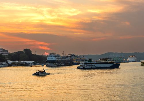 Modern Ferries On The Panaji-Betim Route